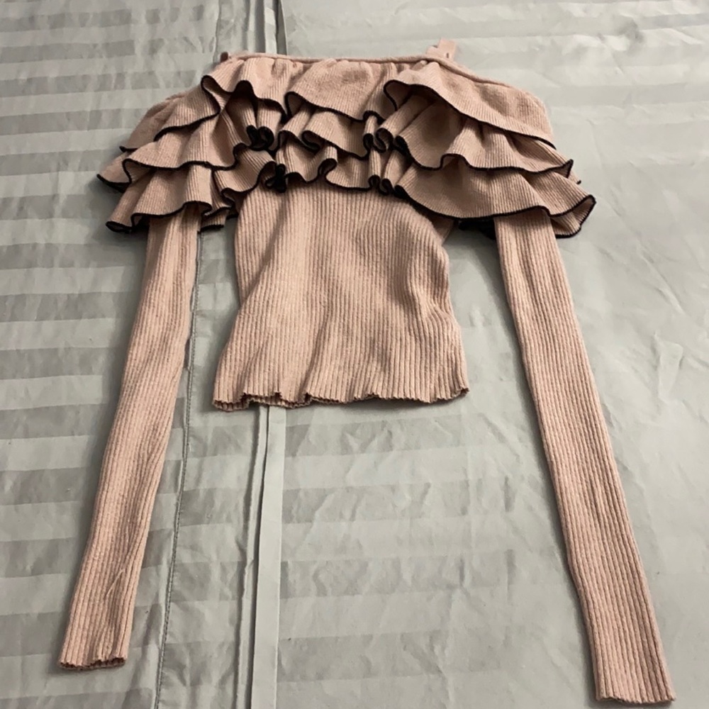 Ruffled sweater